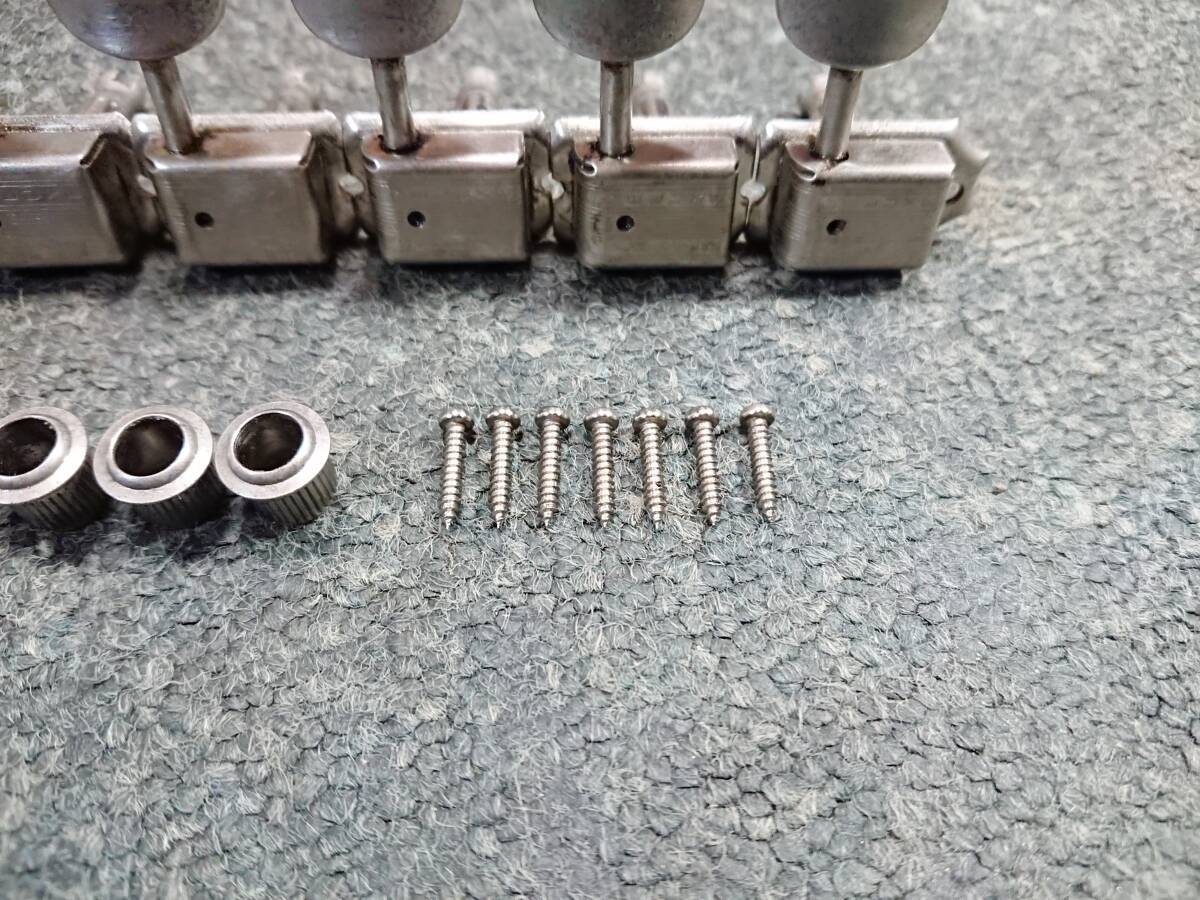 1990年代製 GOTOH SD91-05M-L6 Nickel “SCHECTER DELUXE”刻印　クルーソンタイプ ペグ　Made in Japan　ゴトー ニッケル 日本製 SCHECTER_画像5