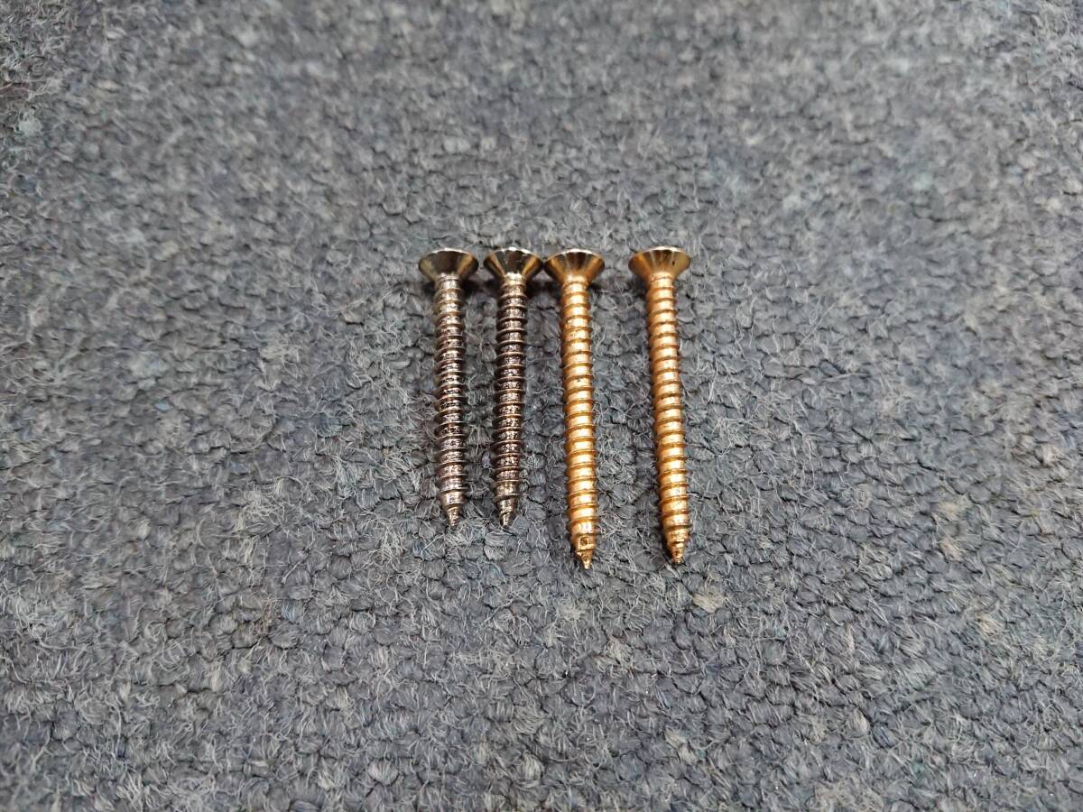 1989年製 FERNANDES FST-125 用 ネックジョイント パーツ　ゴールド　ビス4本付き_画像4