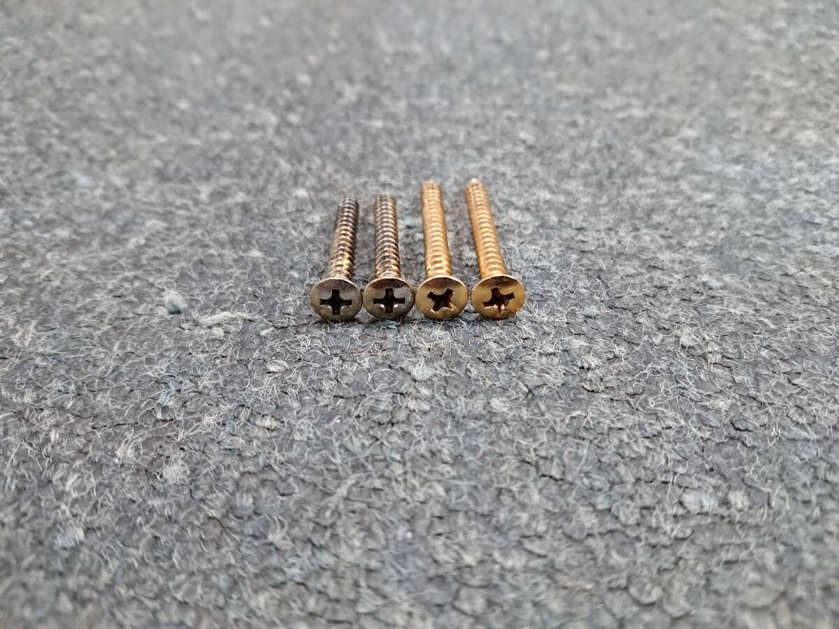 1989年製 FERNANDES FST-125 用 ネックジョイント パーツ　ゴールド　ビス4本付き_画像5
