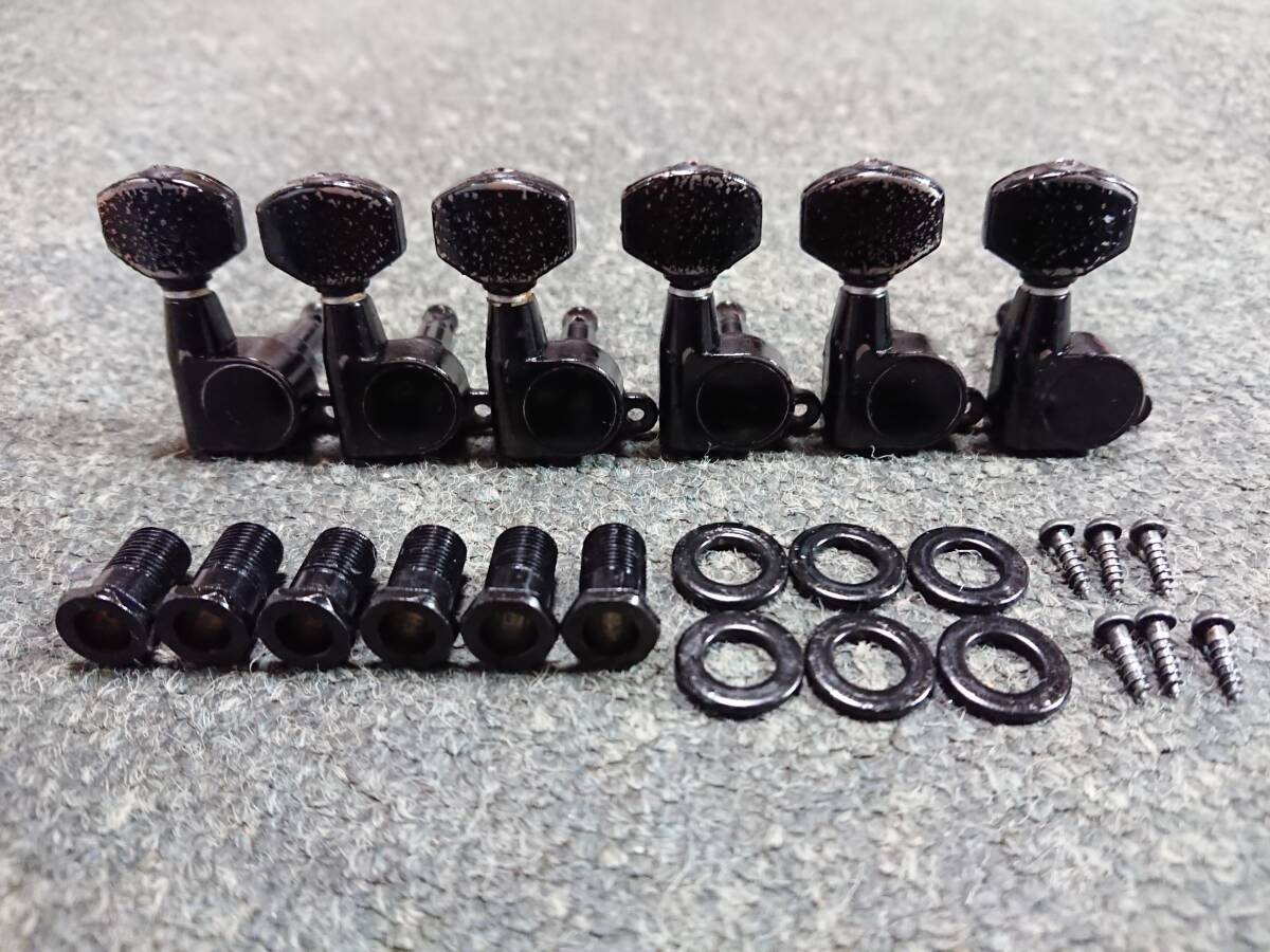 1986年製 GOTOH SG36-07-L6 Black ロトマチック ペグ ブラック （ビス横留め）ゴトー　Made in Japan FERNANDES STC_画像1