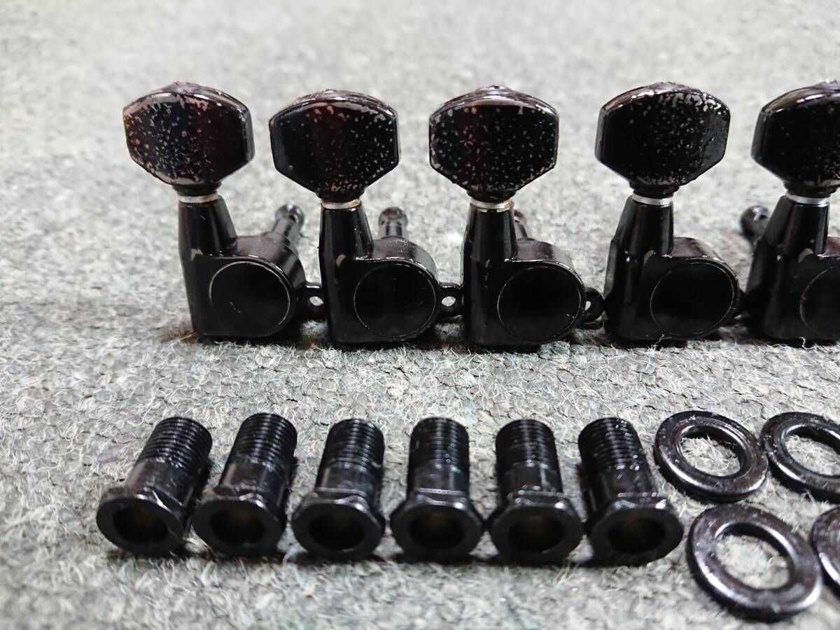 1986年製 GOTOH SG36-07-L6 Black ロトマチック ペグ ブラック （ビス横留め）ゴトー　Made in Japan FERNANDES STC_画像2
