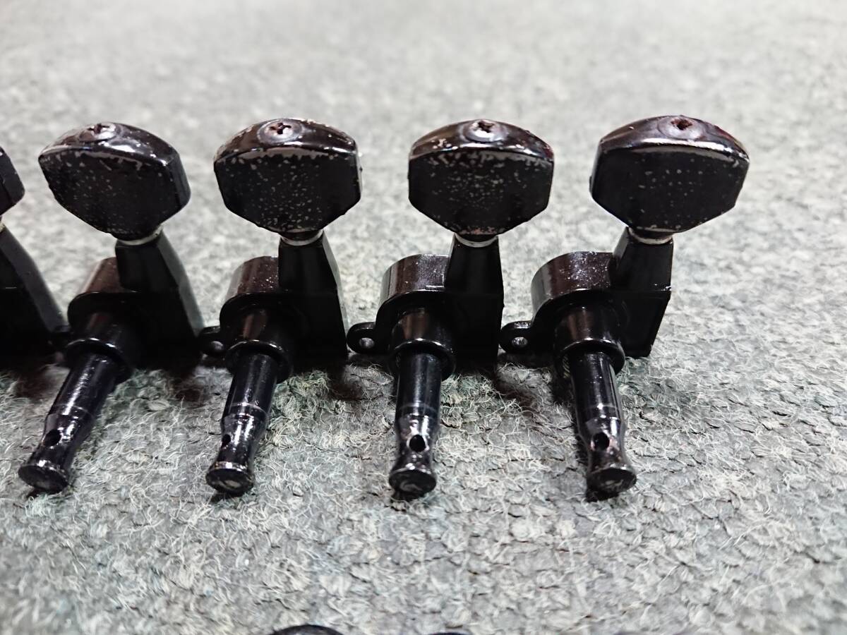 1986年製 GOTOH SG36-07-L6 Black ロトマチック ペグ ブラック （ビス横留め）ゴトー　Made in Japan FERNANDES STC_画像8