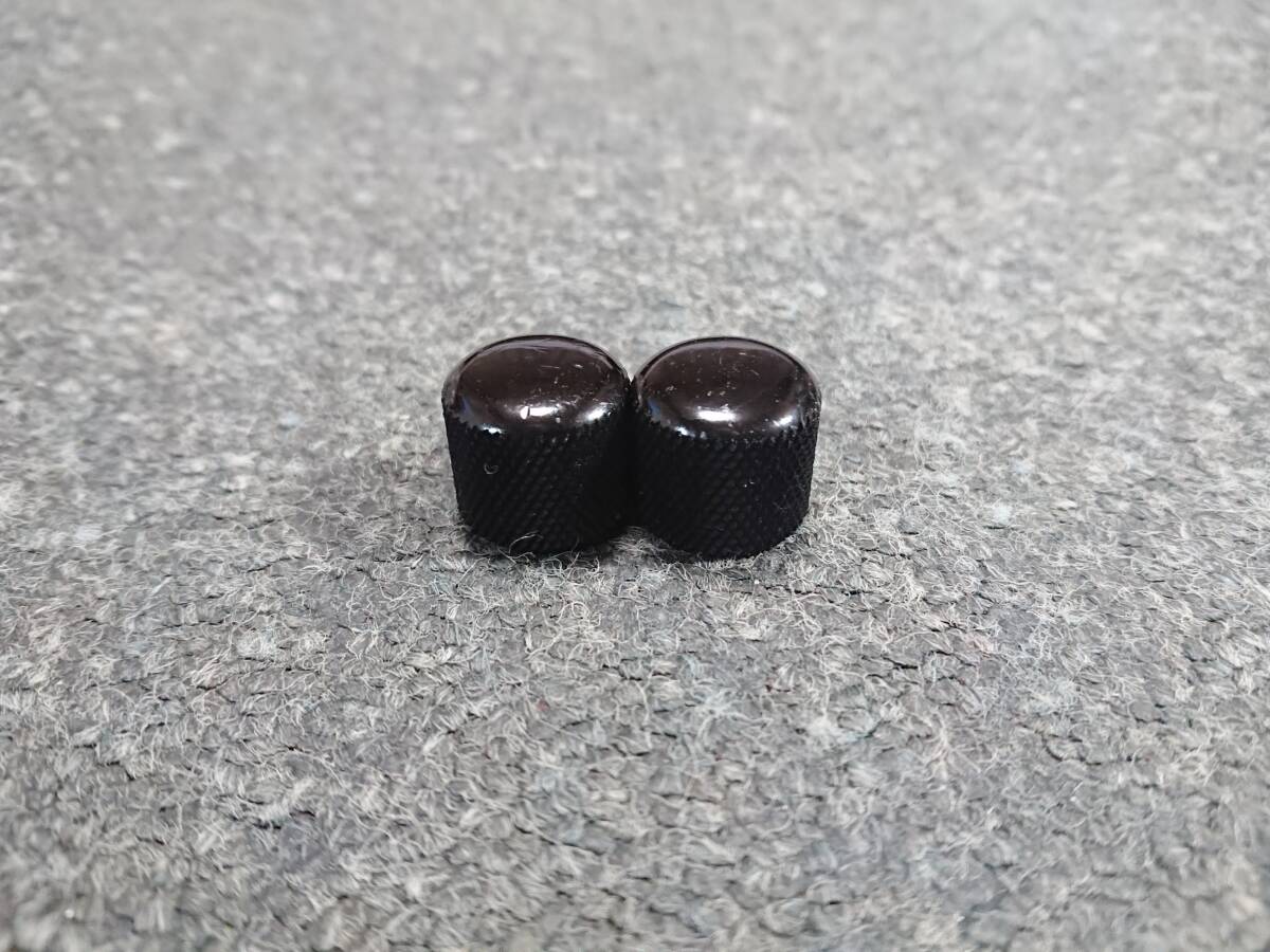 1992年製 FERNANDES FR-75T 用　メタルドームノブ 2個 ブラック　ブラス　フェルナンデス_画像3