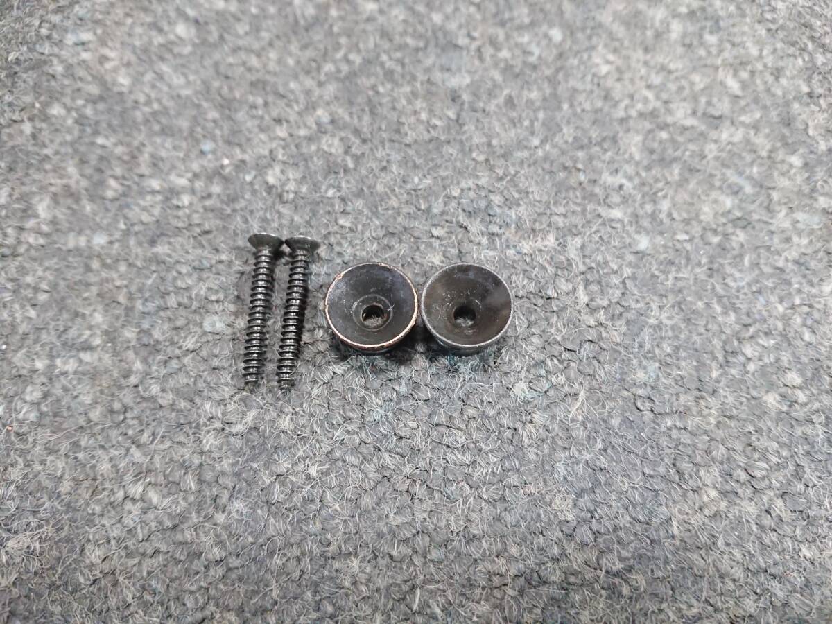 1992年製 FERNANDES ストラップピン ブラック 2個 ビス付き フェルナンデス FR-75T_画像1