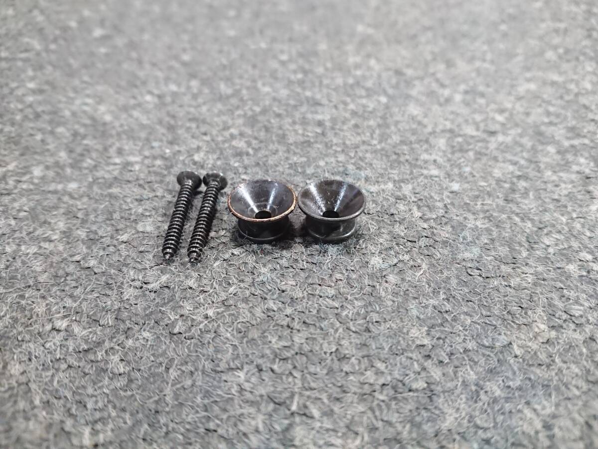 1992年製 FERNANDES ストラップピン ブラック 2個 ビス付き フェルナンデス FR-75T_画像2