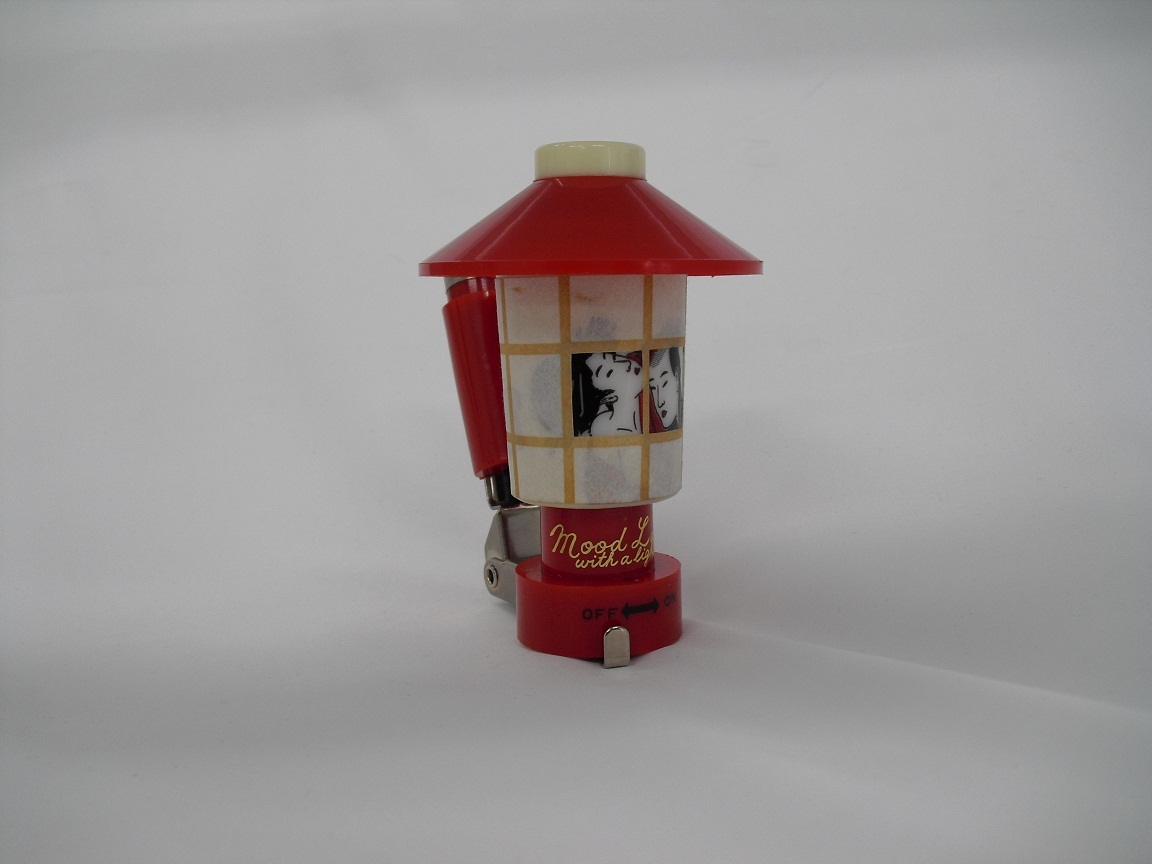 当時物 浮世絵 シガーライター 赤 族車 暴走族 水中花 ラブ灯 タバコ自動着火 レトロ 昭和 ムードランプ_画像2