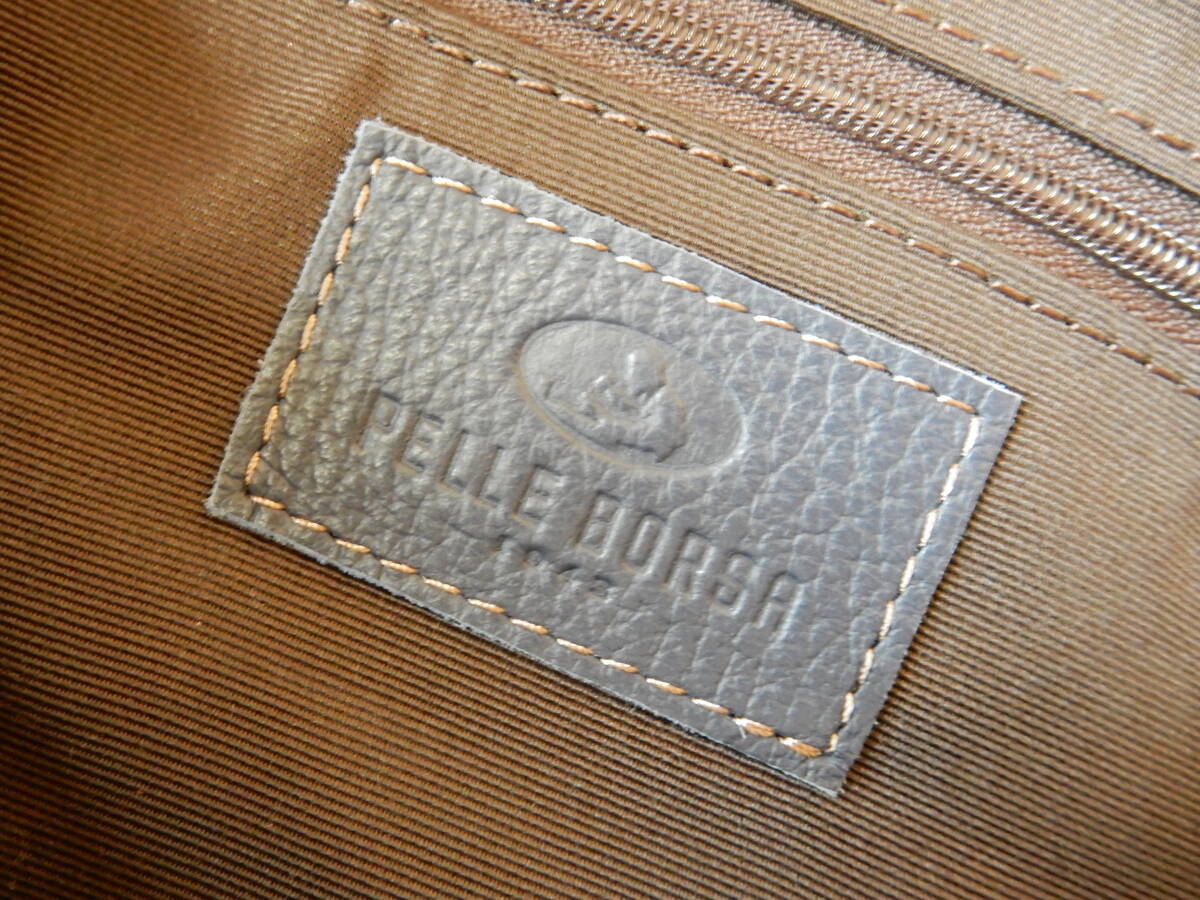 本革×ナイロン☆PELLE BORSA(ペレボルサ)☆A4対応☆6ポケット☆肩掛けOK☆トートバッグ ラズベリー(金具ゴールド)_画像10