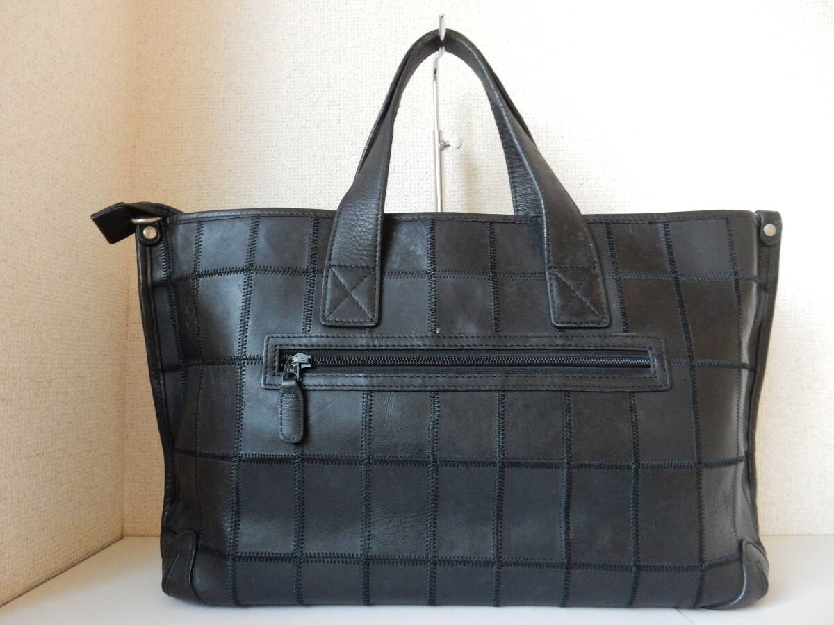 本革☆TRION(トライオン)☆A4対応☆5ポケット☆トートバッグ　ブラック(金具シルバー) _画像1