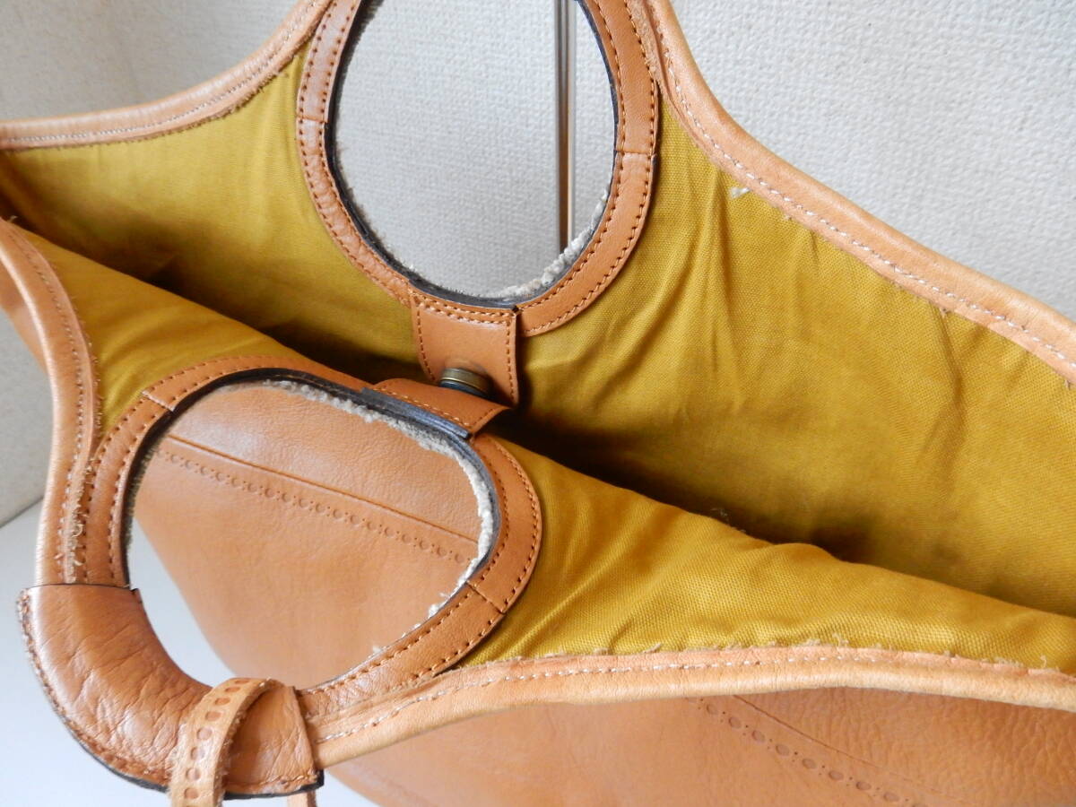 本革☆Dakota(ダコタ)☆A4対応☆レザートートバッグ　キャメル(金具/真鍮色)_画像8