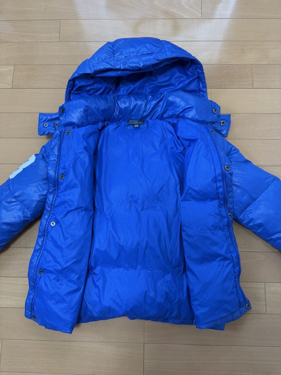 Polo by Ralph Lauren ポロ バイ ラルフローレン ダウンジャケット ビックポニー フード付き キッズ 男の子140サイズ ブルー_画像3