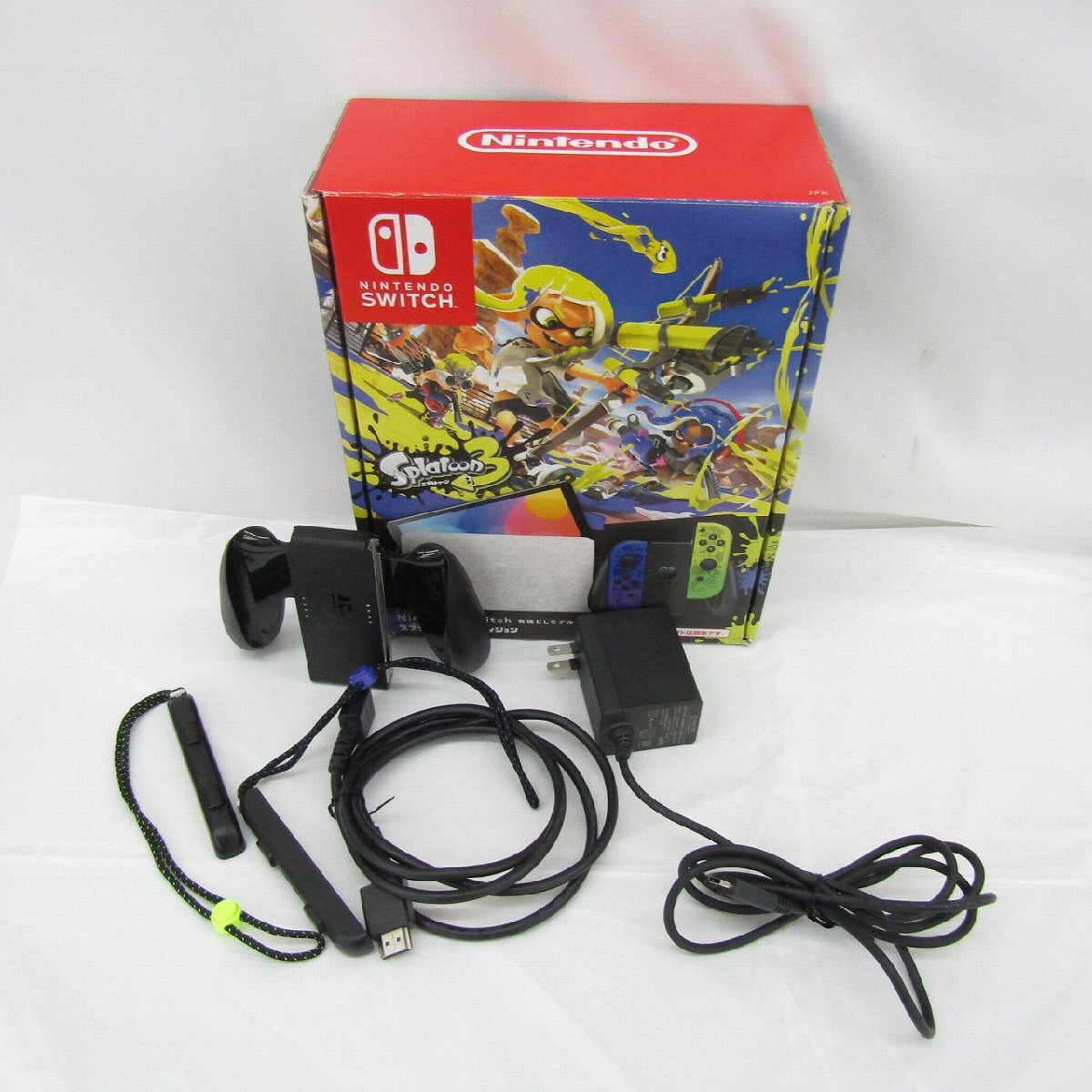 【中古品】NINTENDO SWITCH ニンテンドースイッチ 有機EL スプラトゥーン3エディション HEG-S-KCAAA(JPN) ※ドック欠品 925134097 1116_画像10
