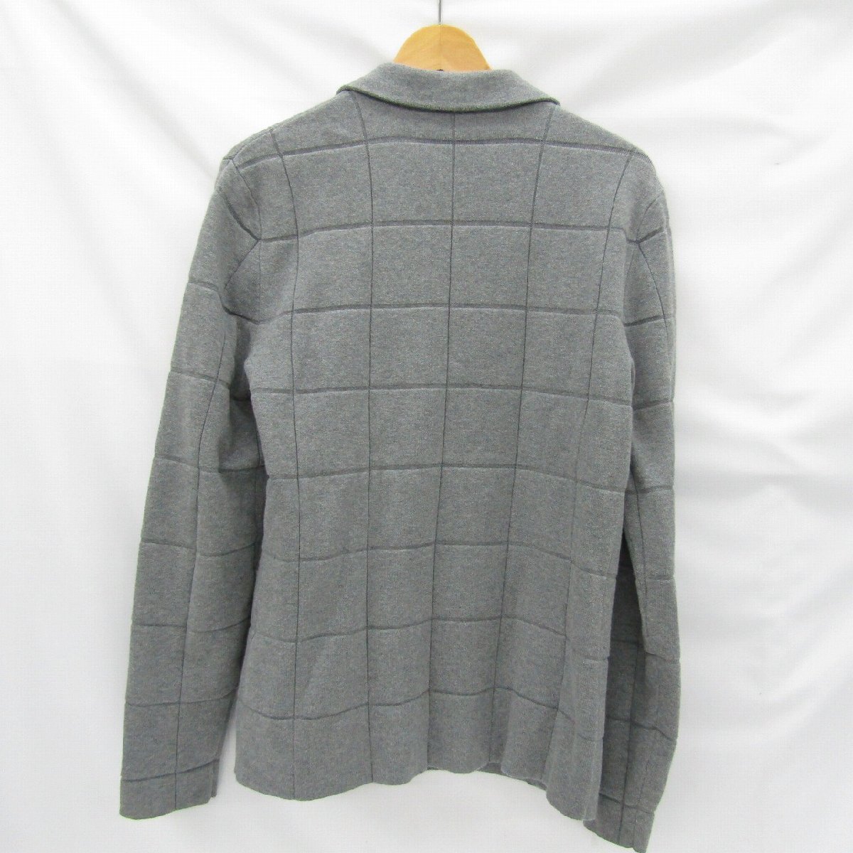 1円~【美品】ARMANI アルマーニ エクスチェンジ メンズ ショールカラー コットン カーディガン グレー サイズ:S 802162299 1126_画像5