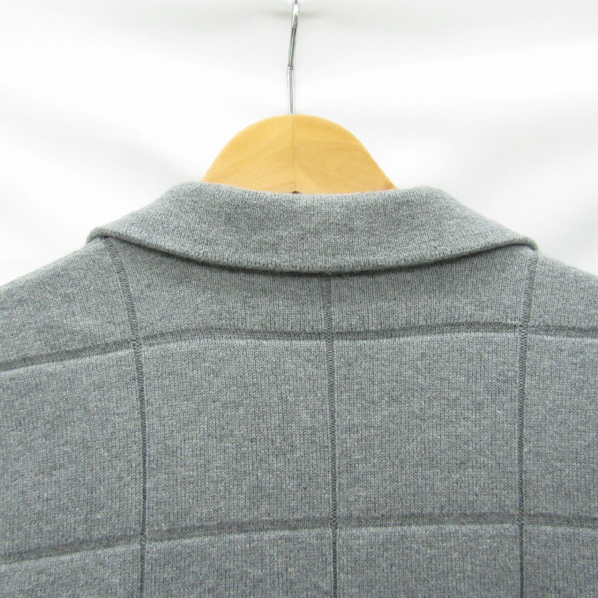 1円~【美品】ARMANI アルマーニ エクスチェンジ メンズ ショールカラー コットン カーディガン グレー サイズ:S 802162299 1126_画像6