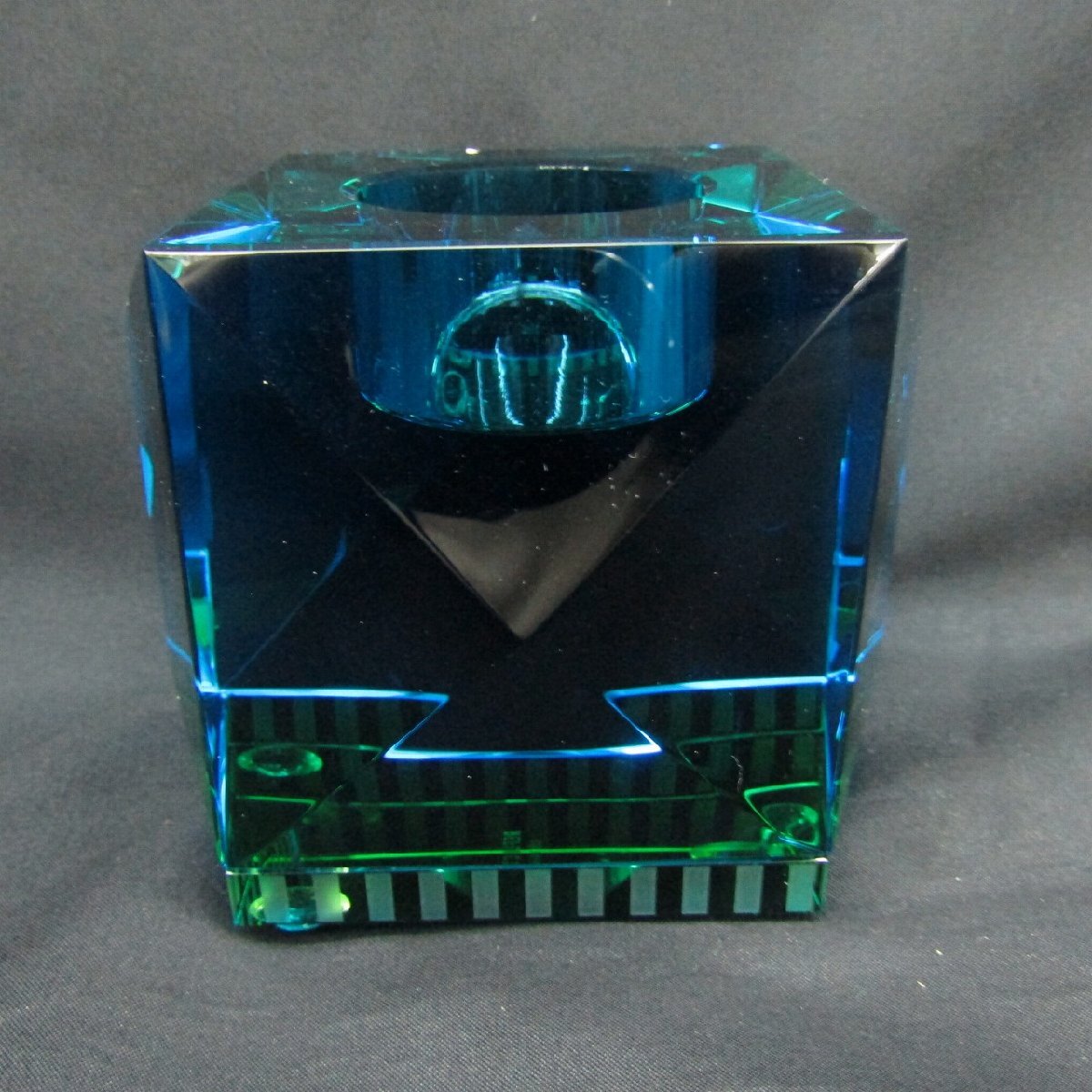 1円~【美品】REFLECTION OPHELIA T-LIGHT ティーライトホルダー アズール グリーン 箱付 11974829 1128_画像6