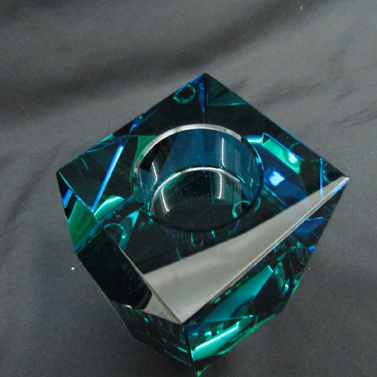 1円~【美品】REFLECTION OPHELIA T-LIGHT ティーライトホルダー アズール グリーン 箱付 11974829 1128_画像7