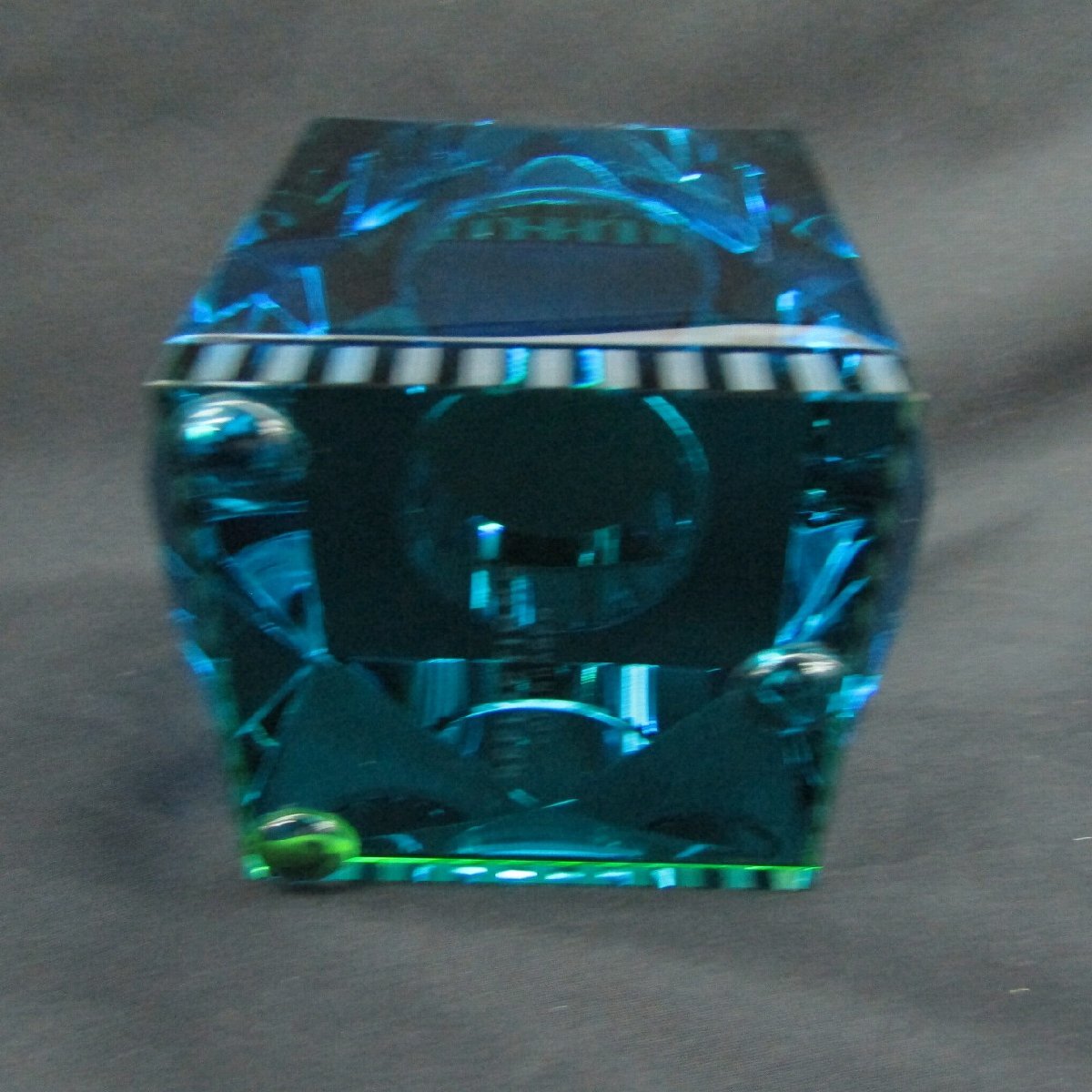 1円~【美品】REFLECTION OPHELIA T-LIGHT ティーライトホルダー アズール グリーン 箱付 11974829 1128_画像8