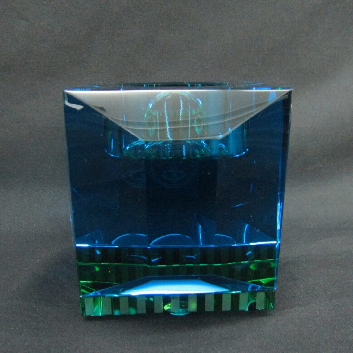 1円~【美品】REFLECTION OPHELIA T-LIGHT ティーライトホルダー アズール グリーン 箱付 11974829 1128_画像2