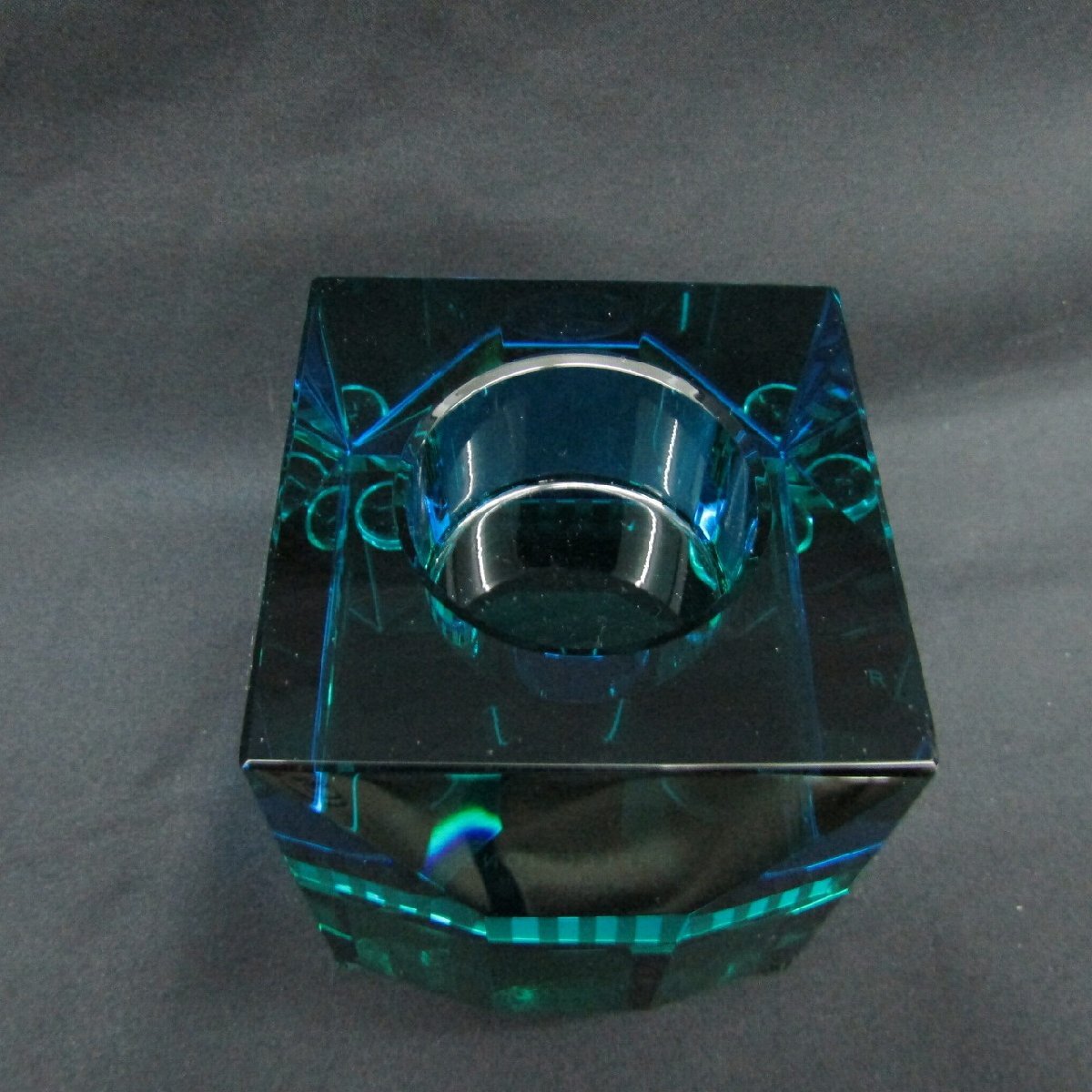 1円~【美品】REFLECTION OPHELIA T-LIGHT ティーライトホルダー アズール グリーン 箱付 11974829 1128_画像3