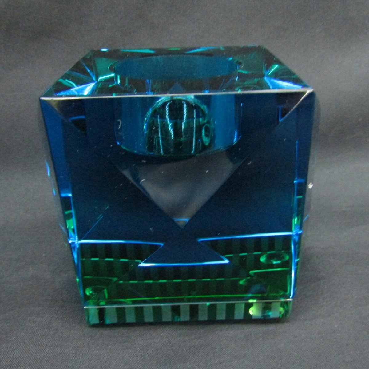 1円~【美品】REFLECTION OPHELIA T-LIGHT ティーライトホルダー アズール グリーン 箱付 11974829 1128_画像4