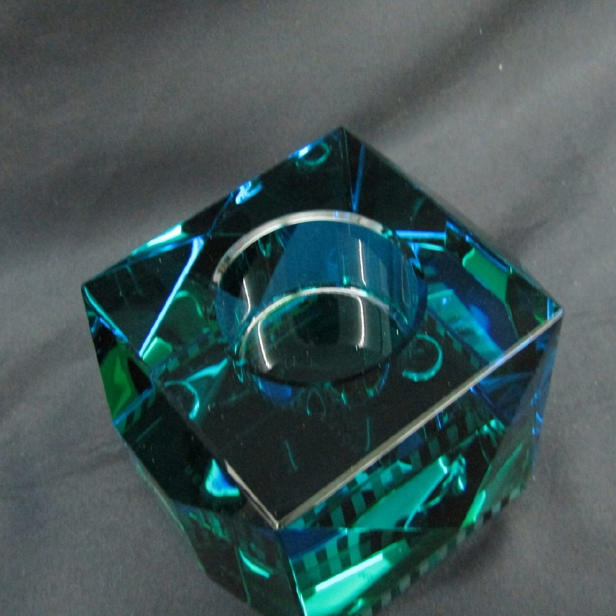 1円～【美品】REFLECTION OPHELIA T-LIGHT ティーライトホルダー アズール グリーン 箱付 11974826 1128_画像7