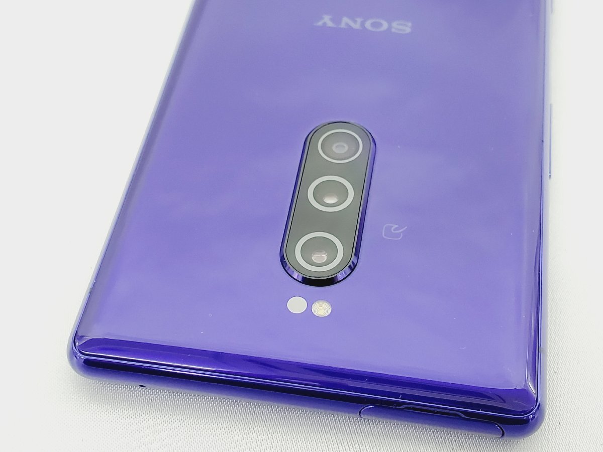 1 иен ~[ б/у прекрасный товар ]au by KDDIe- You смартфон SONY XPERIA 1 SOV40 лиловый 0 *SIM разблокирован 903344851 1112