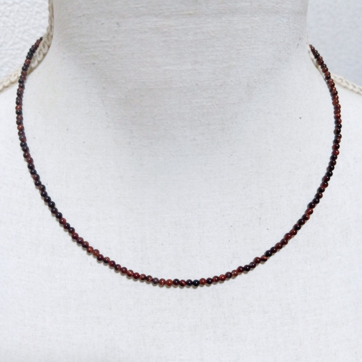 天然レッドタイガーアイ ネックレス_画像4