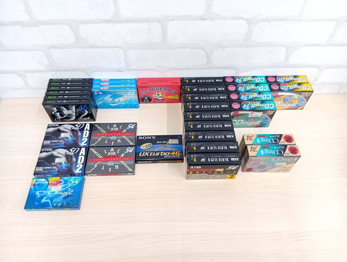[3176][ не использовался / нераспечатанный ] TDK/AXIA/SONY кассетная лента * все Hi Posi ×5 1 шт. продажа комплектом * все нераспечатанный товар 