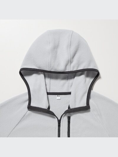ラスト！新品　ユニクロ　ライトフリースフルジップパーカ(長袖)　グレー　M_画像2