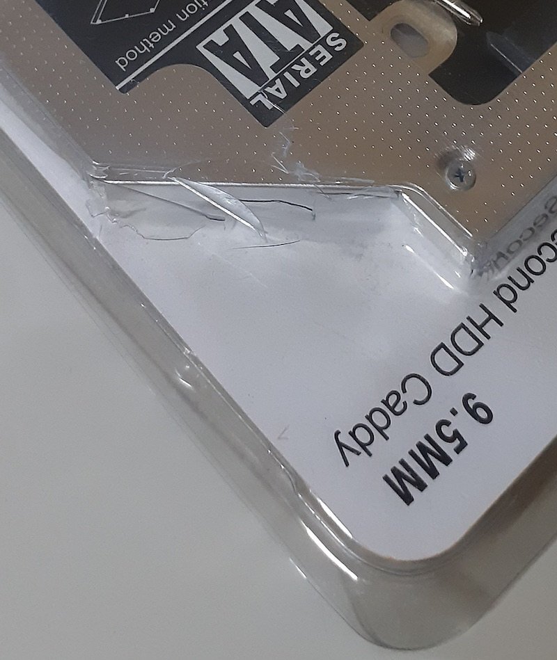 6928 未使用未開封 Second HDD Caddy 9.5MM SATA 2.5インチ 光学ドライブ装着部にハードディスクを取り付けるためのキャディ_画像5