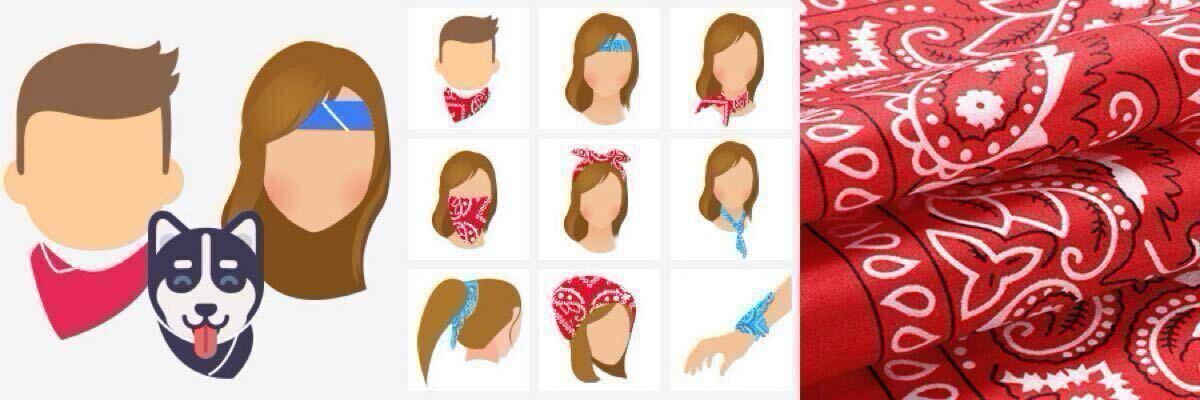 バンダナ ヴィンテージ 80s スカーフ 綿100 USA アメリカ ビンテージ vintage 青　カウボーイ　アメカジ　メンズ　ファッション　ポイント_画像9