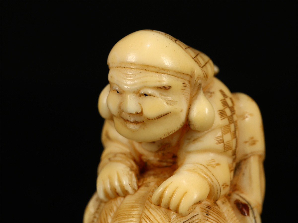 .1396 Edo времена восточная скульптура [sei*uchi] персона netsuke прекрасный товар N!