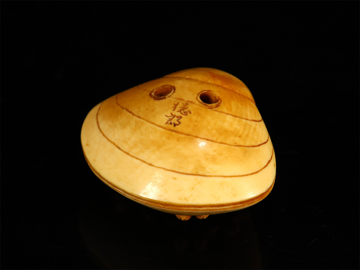 .1410 времена [ добродетель ..] восточная скульптура . netsuke ширина 4.8×4.