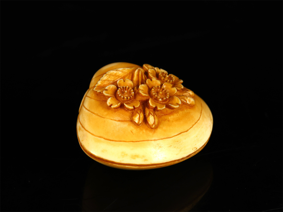 .1410 времена [ добродетель ..] восточная скульптура . netsuke ширина 4.8×4.