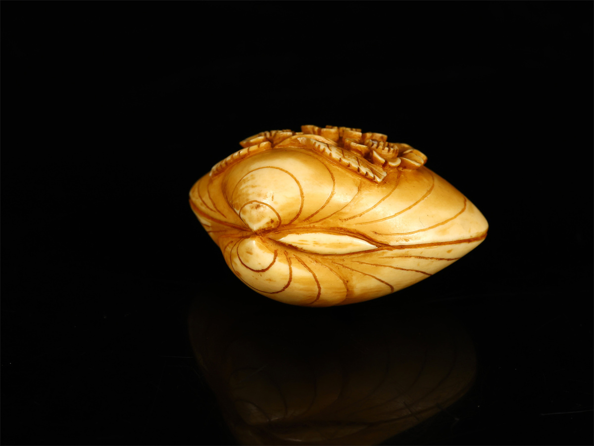 .1410 времена [ добродетель ..] восточная скульптура . netsuke ширина 4.8×4.