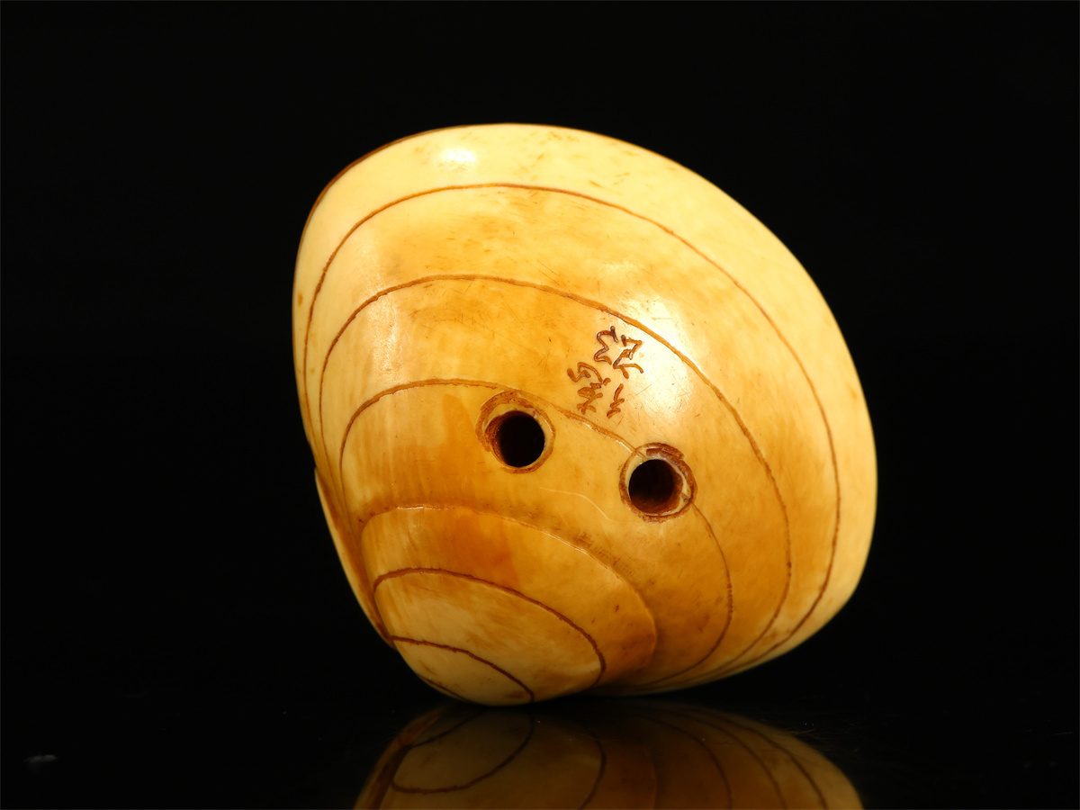 .1410 времена [ добродетель ..] восточная скульптура . netsuke ширина 4.8×4.