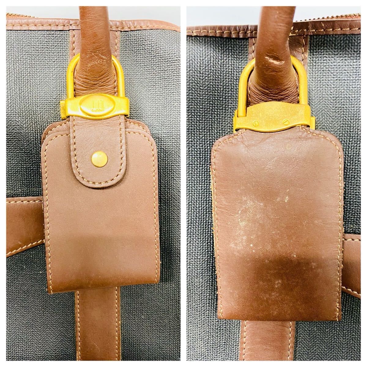 【dunhill】ダンヒル　ボストンバック 約55cm ショルダーストラップ付き 旅行カバン 大容量 GSY111901_画像10