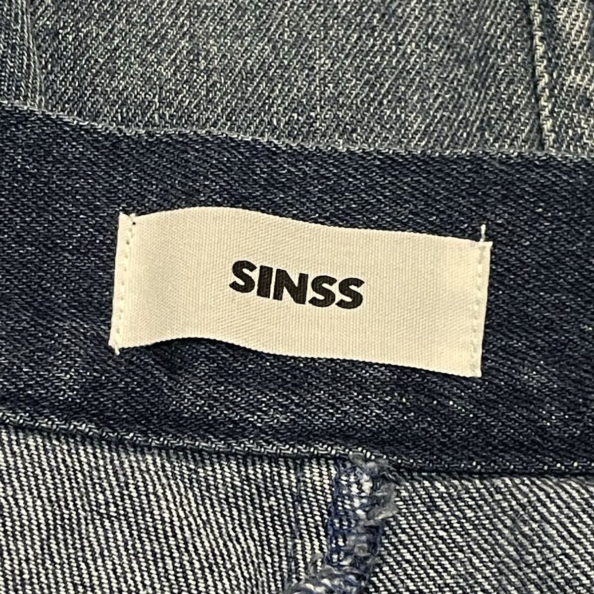 美品 Sinss スーパーワイド タック入り デニムパンツ グラデーション シンス Wide straight gradation Denim ジーンズ バギー ストレート_画像4