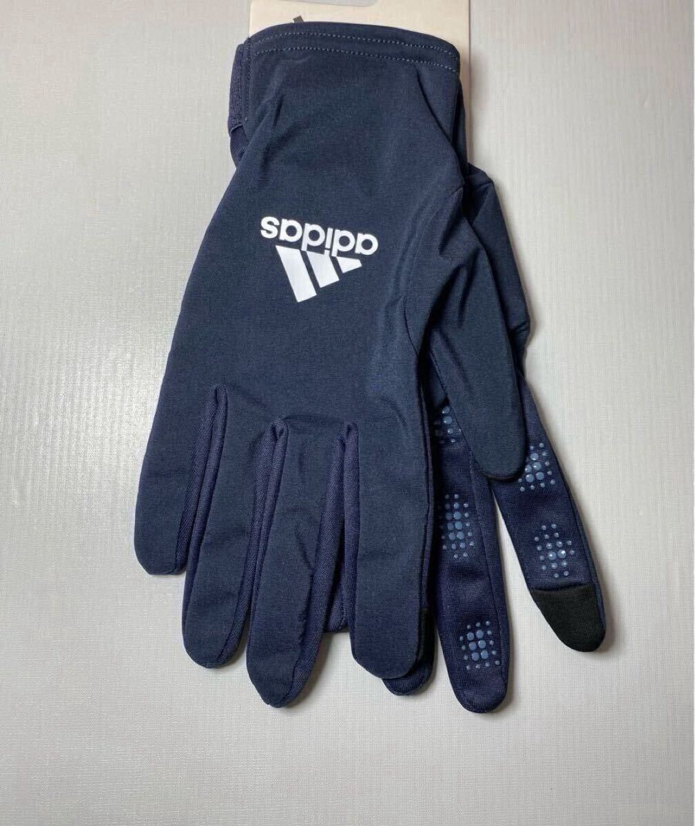 アディダス　adidas 防寒手袋 スマホ対応 ベーシック フィットグローブ　Sサイズ ネイビー　_画像1