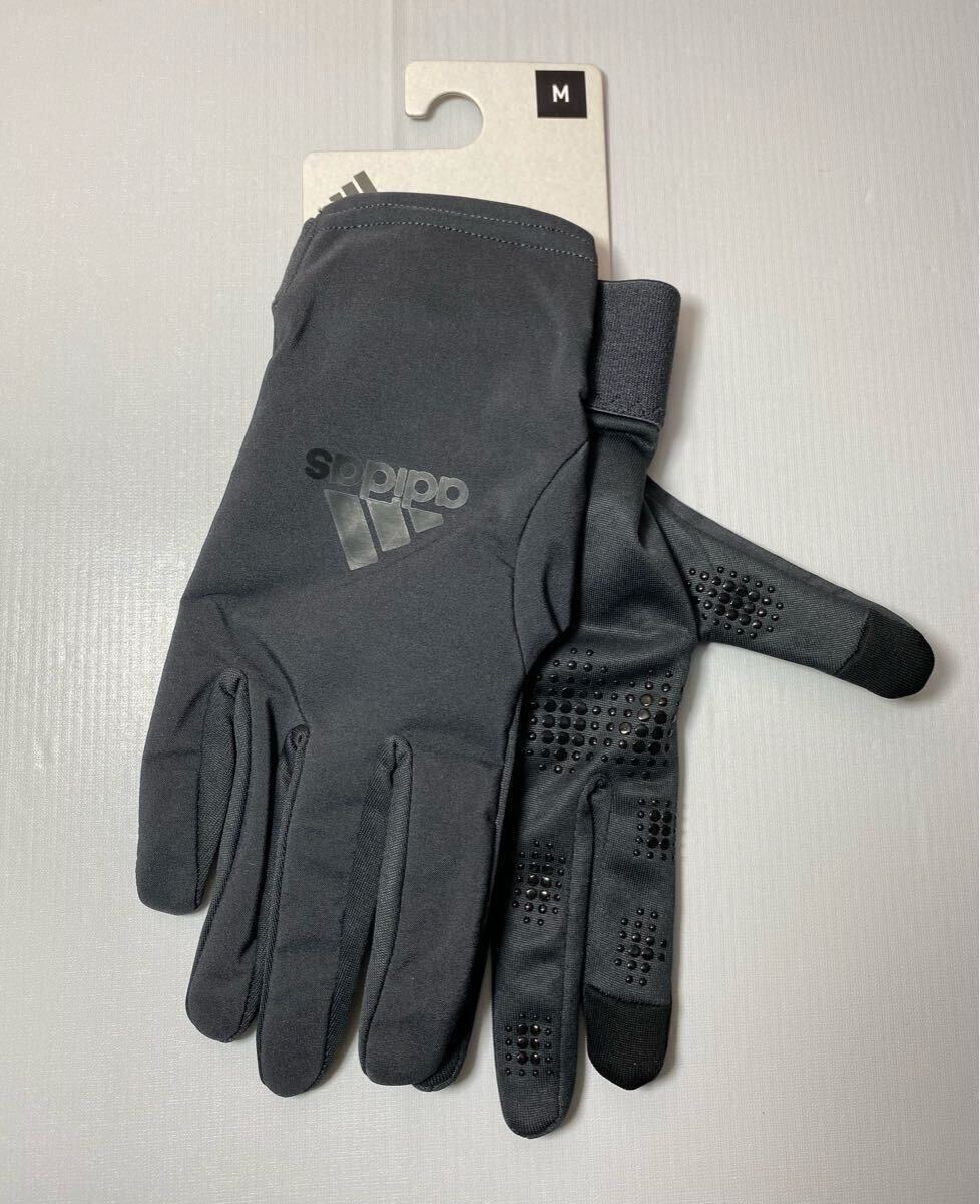 アディダス adidas 防寒手袋 スマホ対応 ベーシック フィットグローブ Lサイズ グレー_画像1