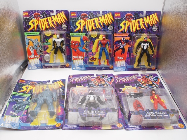 TOYBIZ SPIDER-MAN トイビズ社製 スパイダーマン アクションフィギュア 未開封 人形 まとめて 6体 ヴィンテージ　ξ_画像1