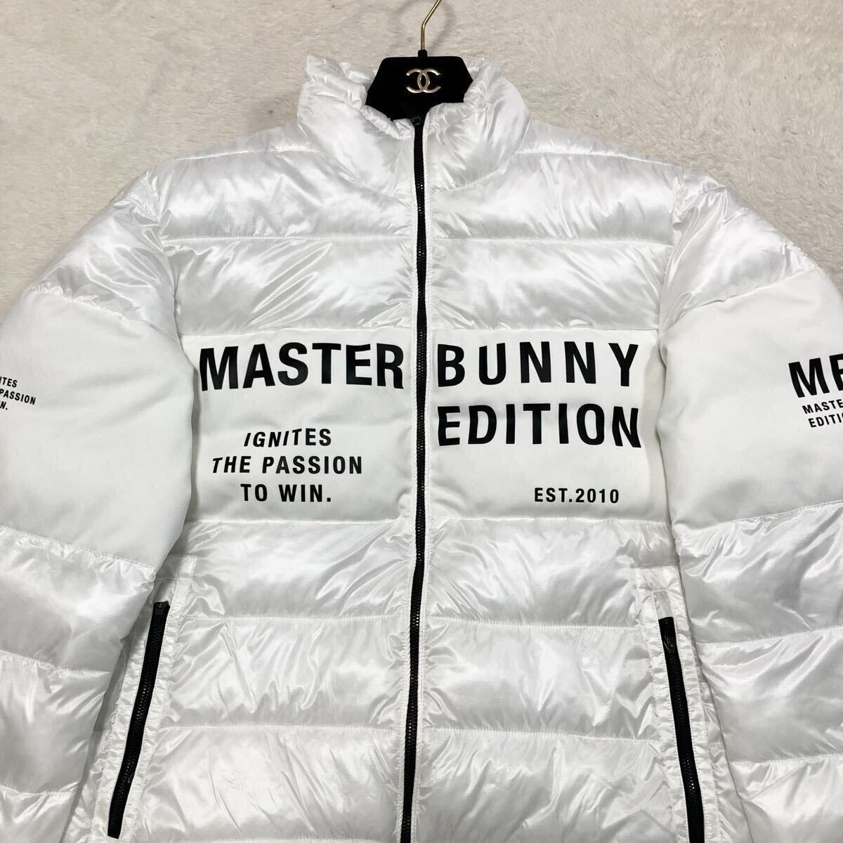 極美品 現行 パーリーゲイツ PEARLY GATES MASTERBUNNY マスターバニー ダウンジャケット ゴルフウェア GOLF 6 LX センター ロゴ 白 長袖_画像3