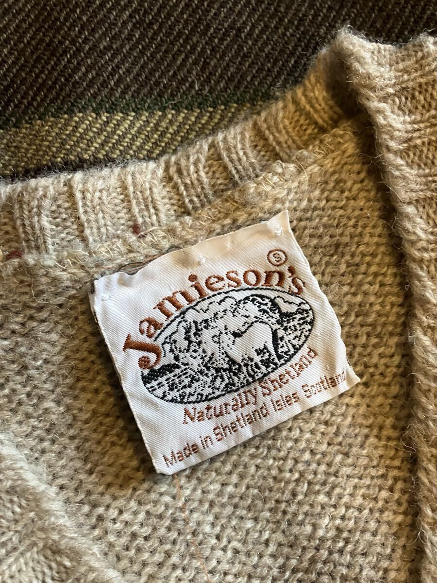英国製 JAMIESONS ジャミーソンズ フェアアイル Vネック ベスト サイズS_画像3