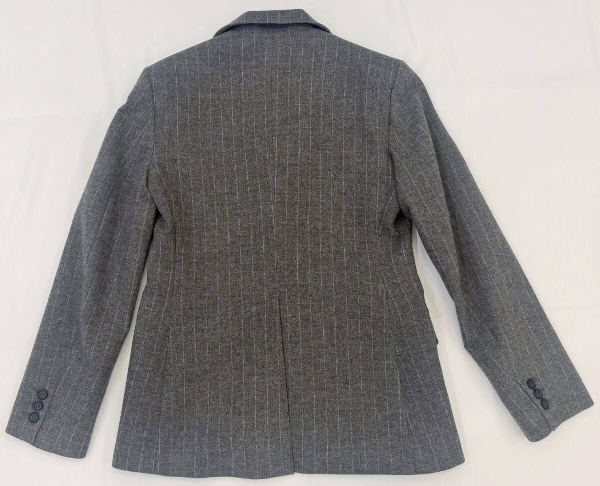 ZARA ザラ ZW COLLECTION ピンストライプ スーツ ブレザー バギーパンツ セットアップ レディース グレー ウール [完売品]_画像6