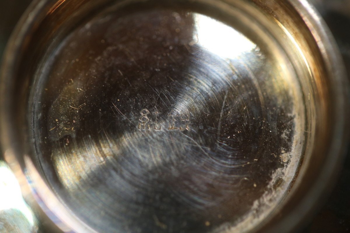 T475 оригинальный серебряный чашечка для сакэ 2 пункт примерно 82g печать иметь посуда для сакэ /55402