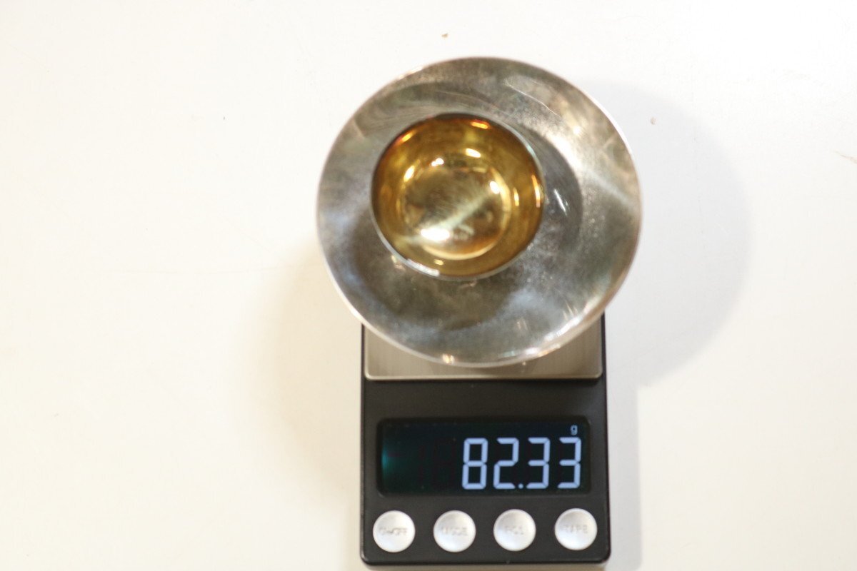 T475 оригинальный серебряный чашечка для сакэ 2 пункт примерно 82g печать иметь посуда для сакэ /55402