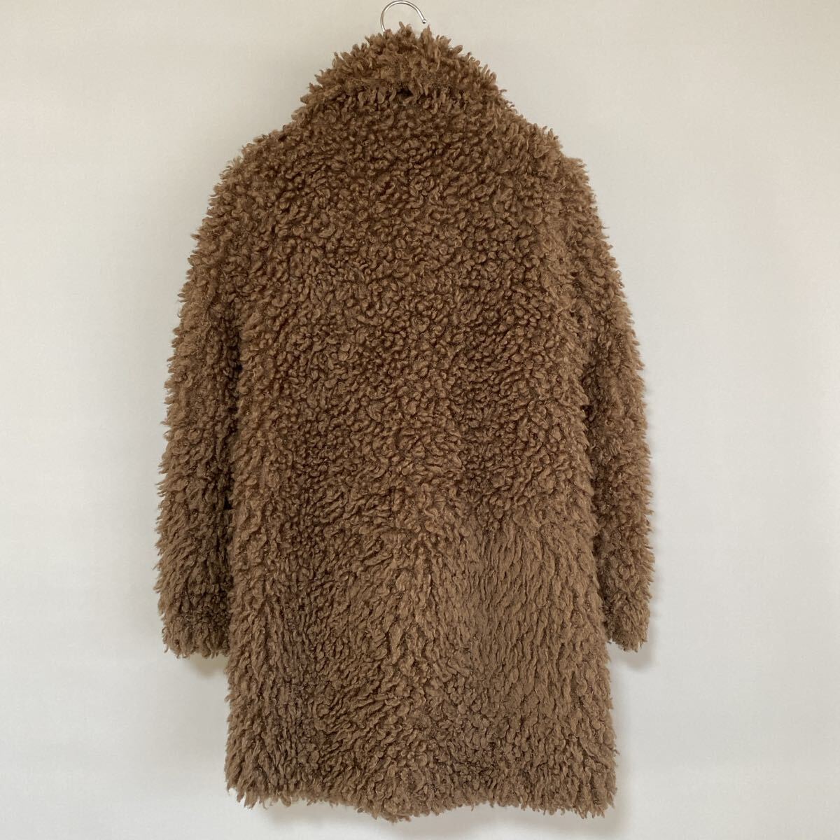 ZARA ザラ テディコート モコモコ XS ブラウン ボアコート DMW_画像4