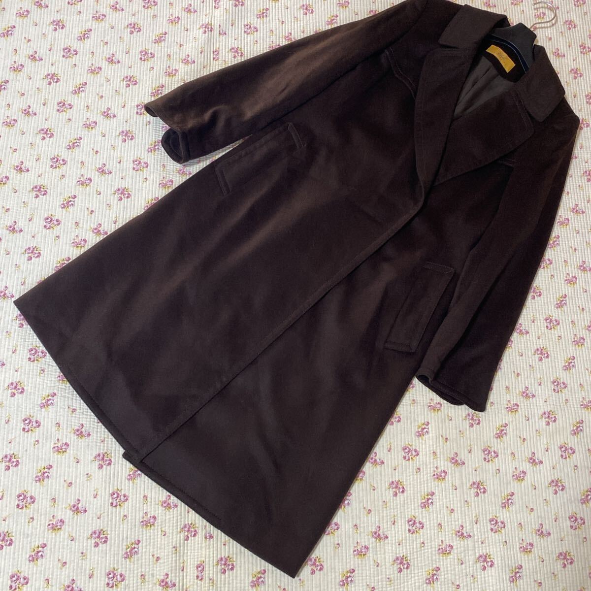 Zelal 元町ゼラール カシミヤ100%コート ブラウン 暖かい DMW_画像1