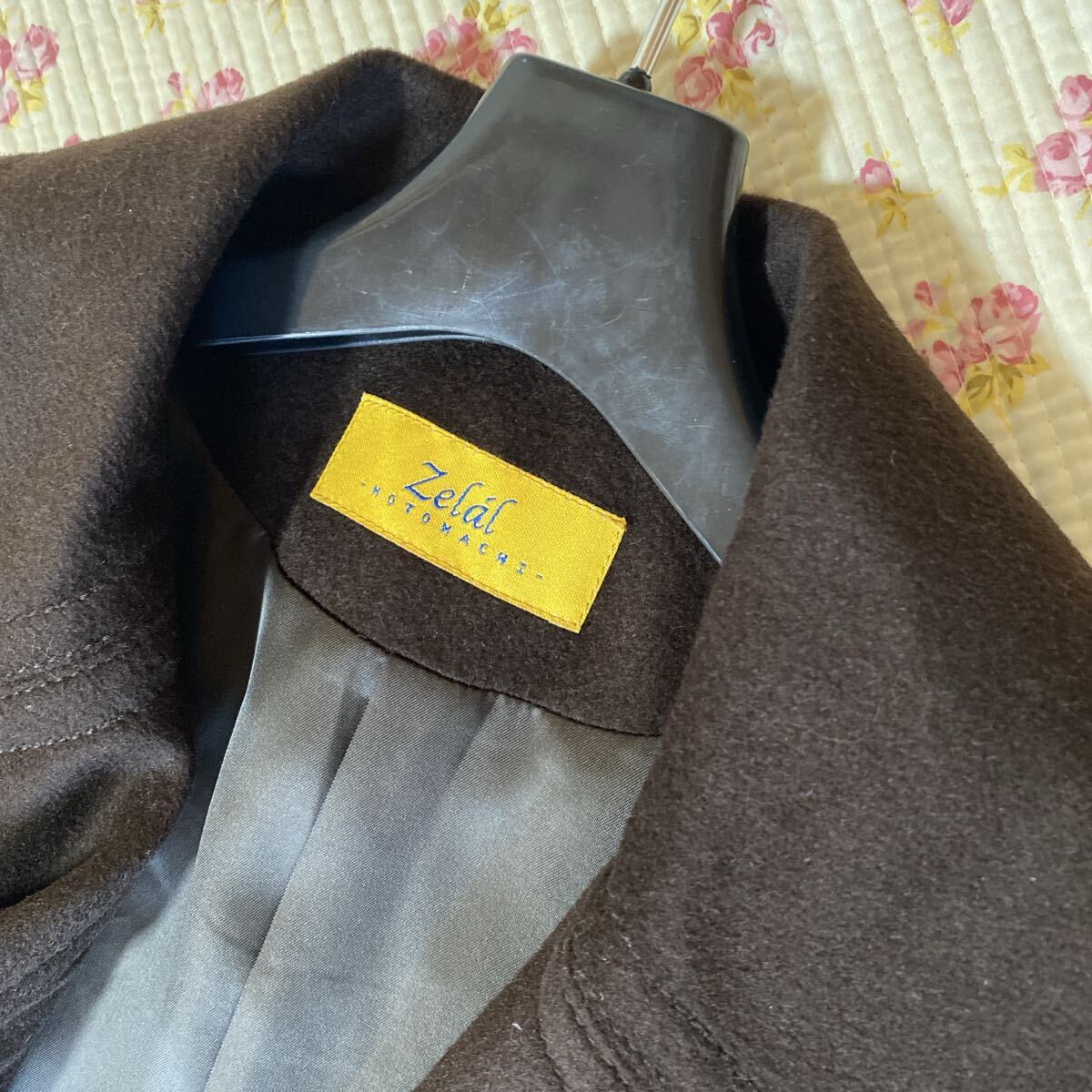 Zelal 元町ゼラール カシミヤ100%コート ブラウン 暖かい DMW_画像4