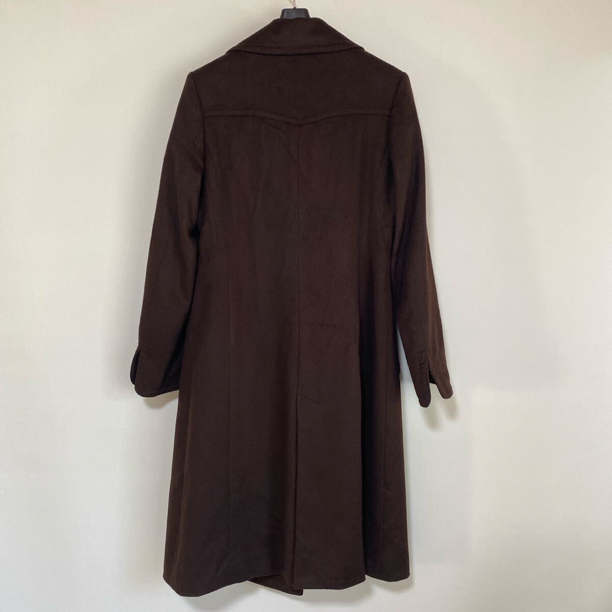 Zelal 元町ゼラール カシミヤ100%コート ブラウン 暖かい DMW_画像8