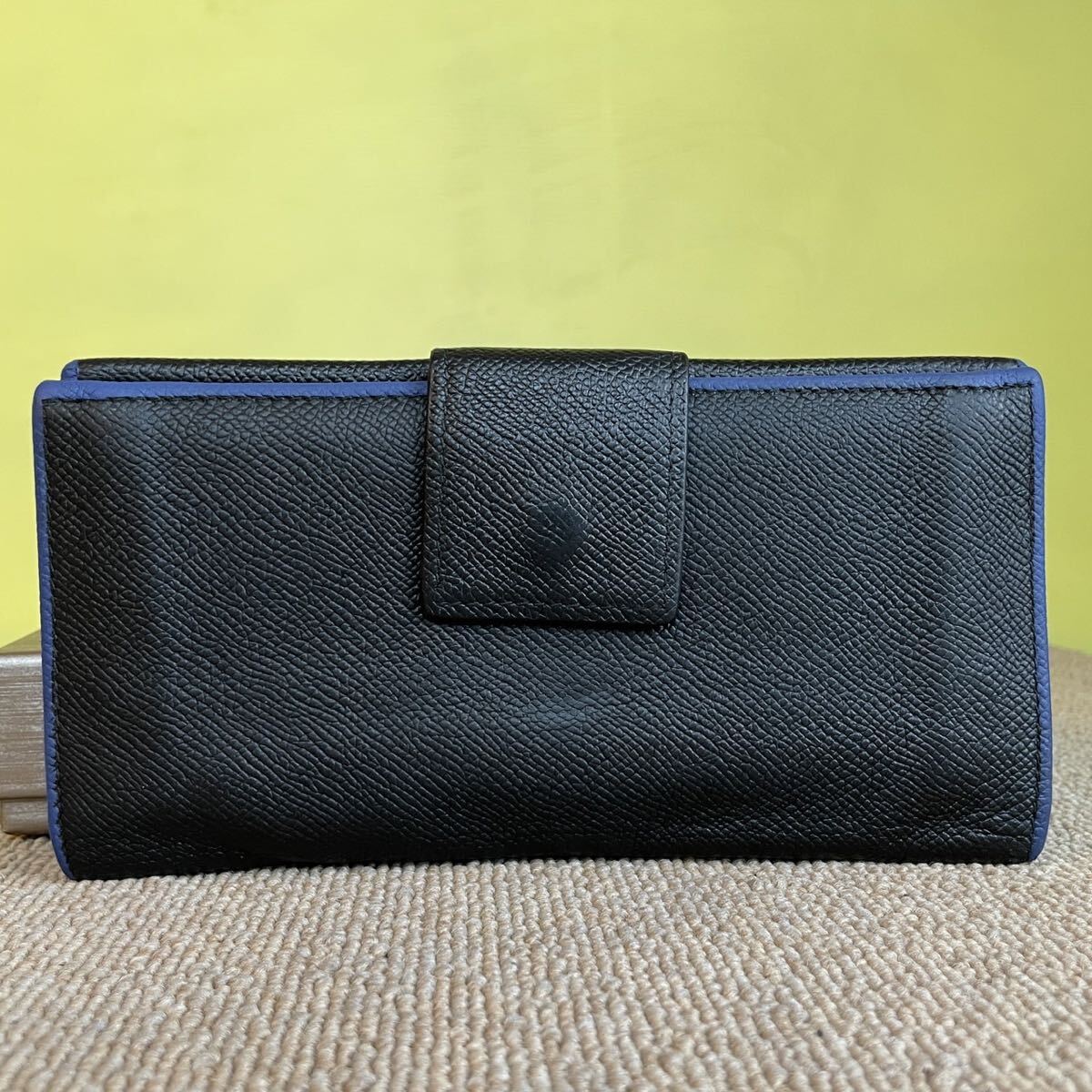  один иен прекрасный товар BVLGARY BVLGARI Be Zero длинный бумажник длинный кошелек двойной бумажник черный Logo любитель принадлежности есть 